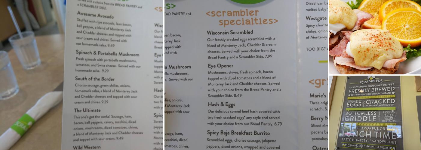Scramblers Menu
