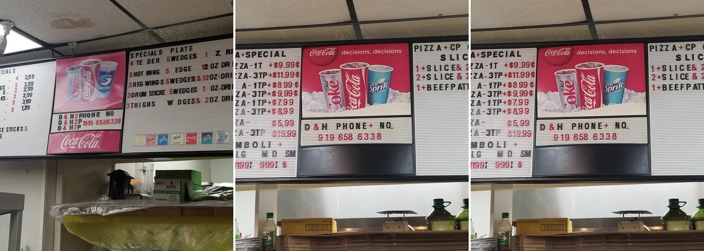 Angelo's pizza Menu