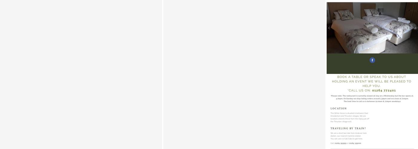 The White Horse Inn Menu