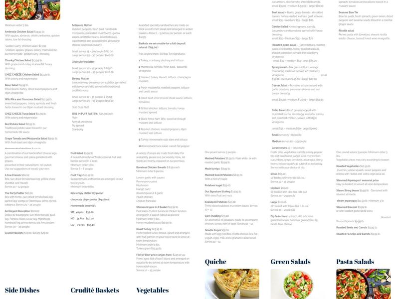 Chez Cheeze Tenafly Menu