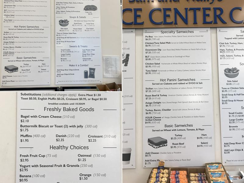 Justice Center Cafe Menu