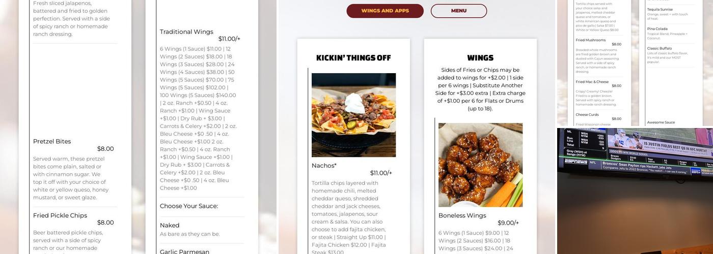 WINGIN'IT Bar And Grille Menu