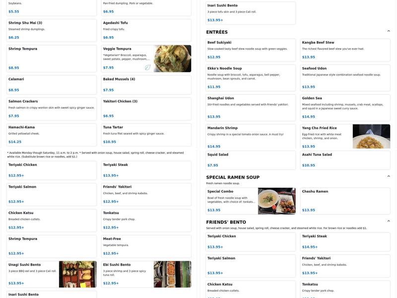 Friends Sushi & Bento Place Menu