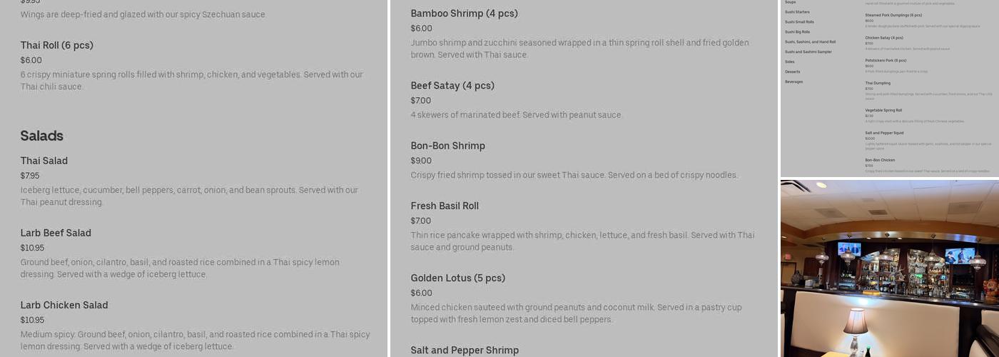 Pad Thai Menu