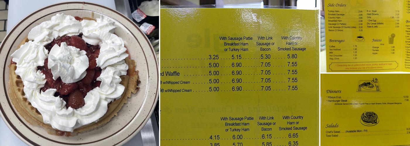 Triangle Waffle Menu