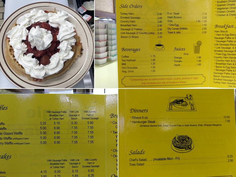 Triangle Waffle Menu