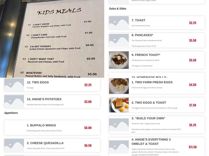 Farm Market Cafe, LLC Menu