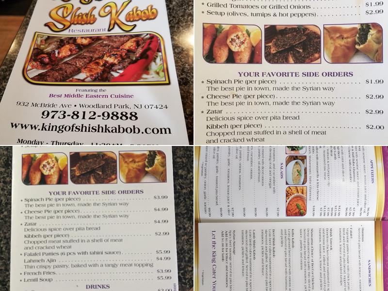 King of Shish Kabob Menu