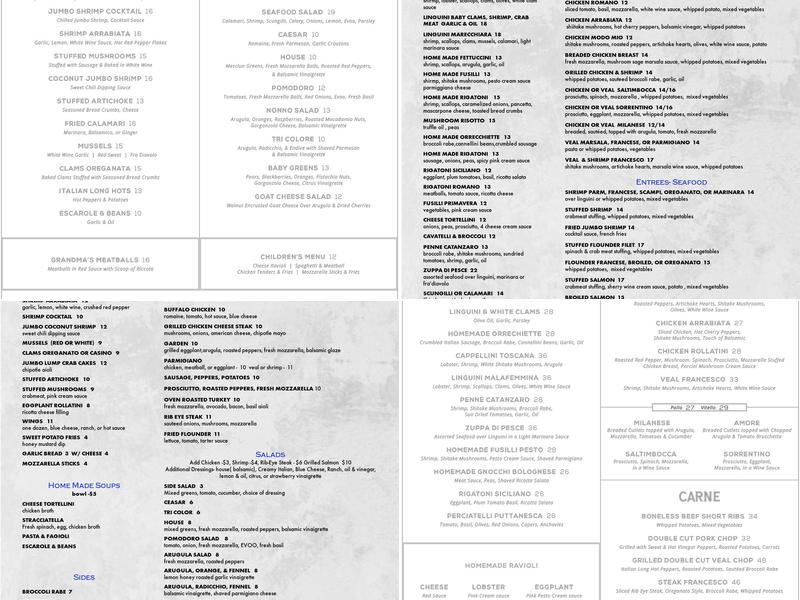 Francesco's Menu