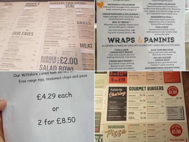 The Mason's Arms Menu