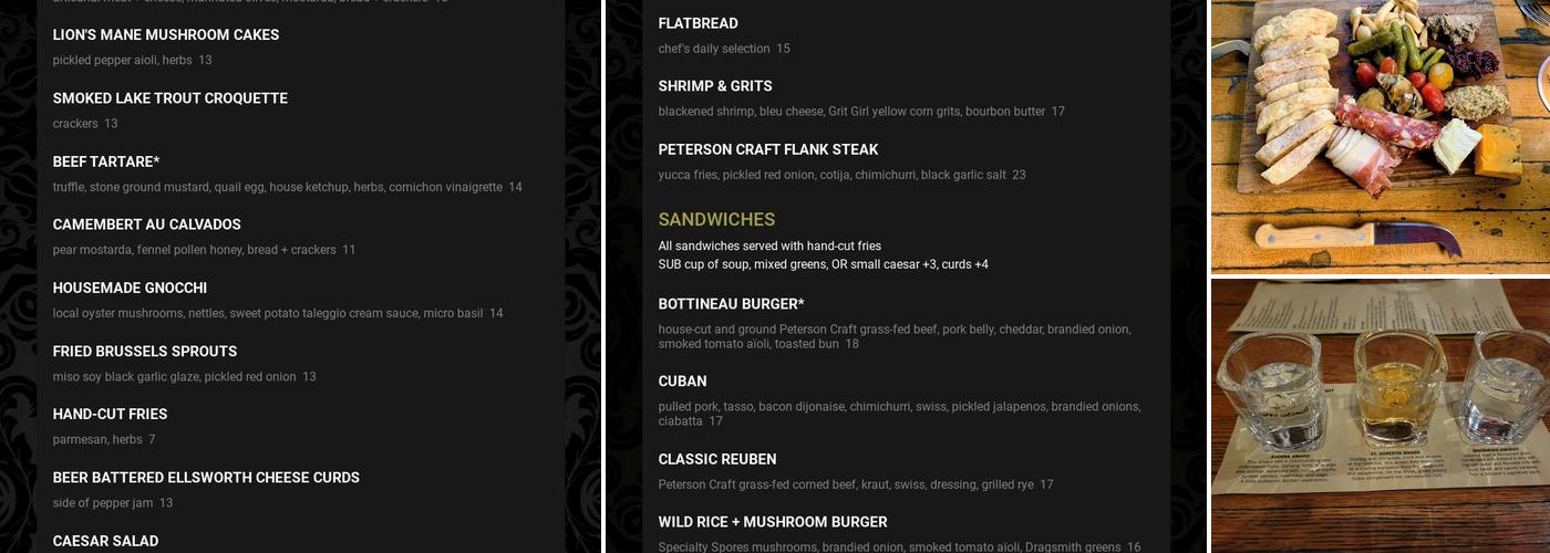 The Sample Room Menu