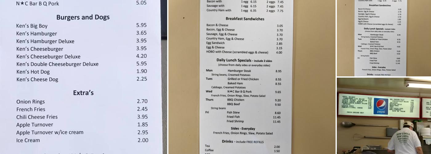 Ken's Grill & NC Barbecue Menu