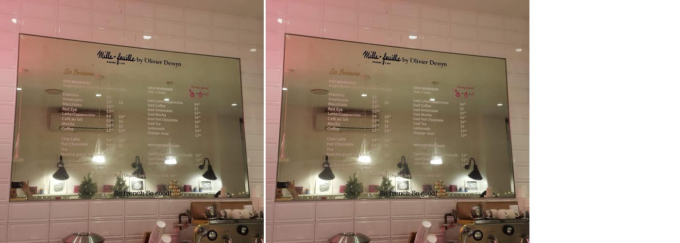 Mille-feuille Bakery Cafe Menu
