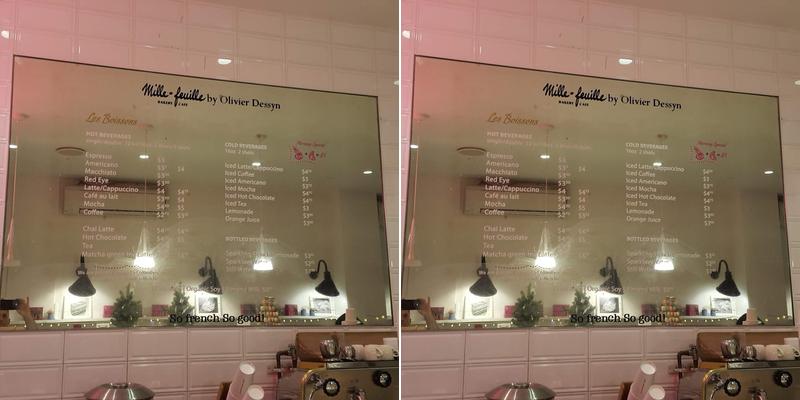 Mille-feuille Bakery Cafe Menu