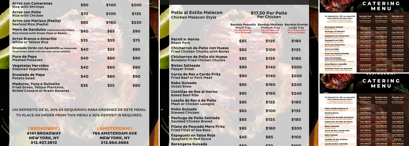 Malecon Menu