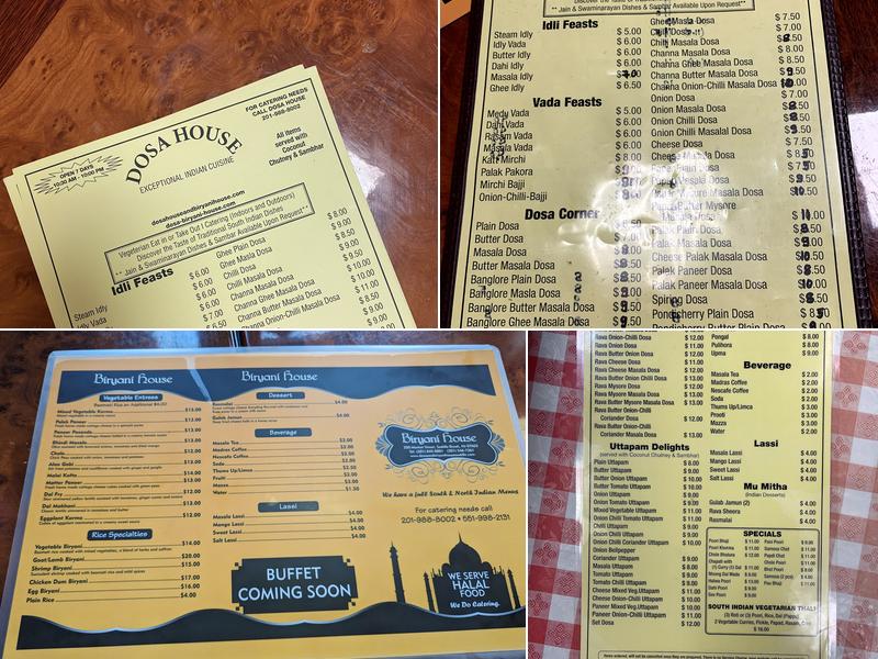 Dosa and Biryani House Menu