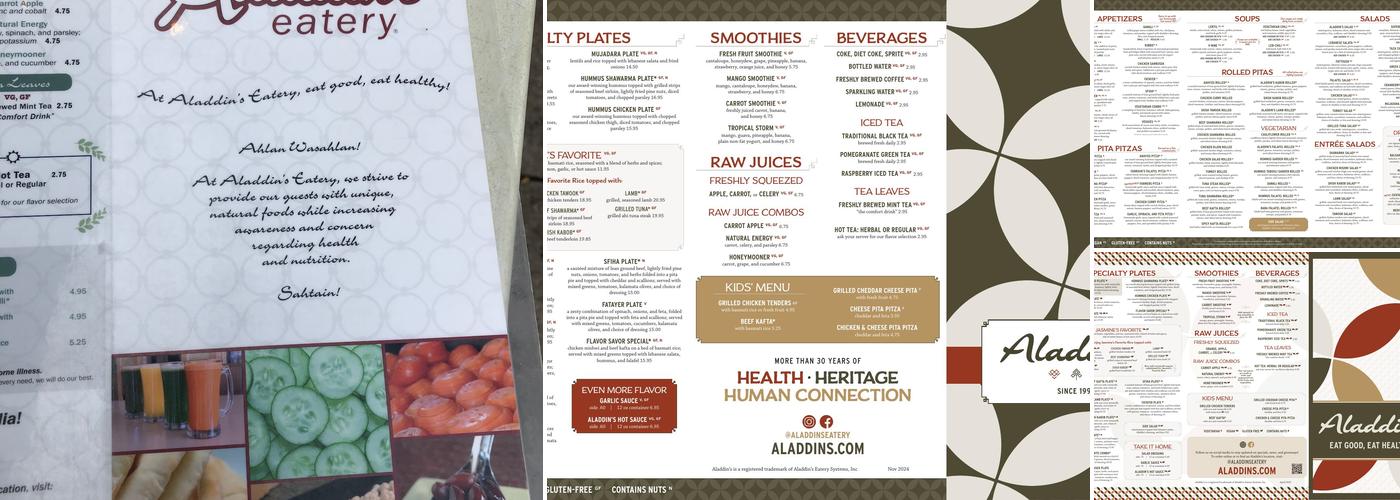 Aladdin's Eatery Highland Square Menu