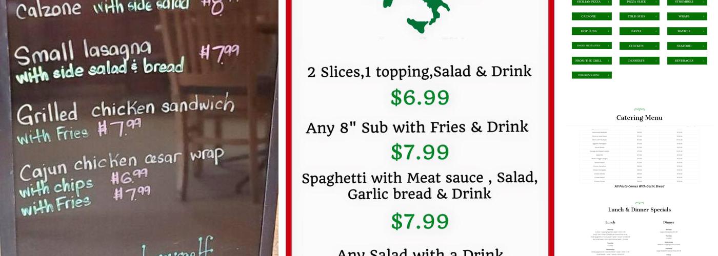 Elizabeth's Pizza & Italian Restaurant Menu