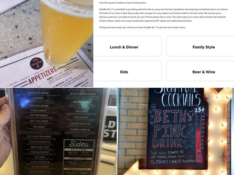 Charbar no. 7 Menu