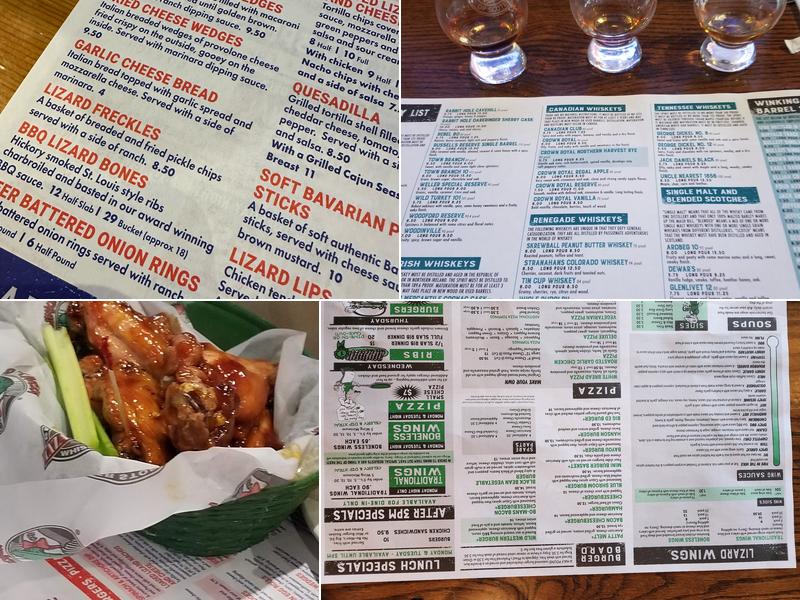 Winking Lizard Independence Menu