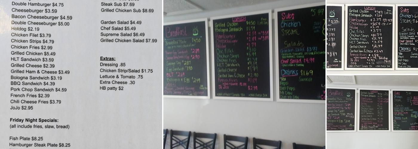 Benson Grill Menu