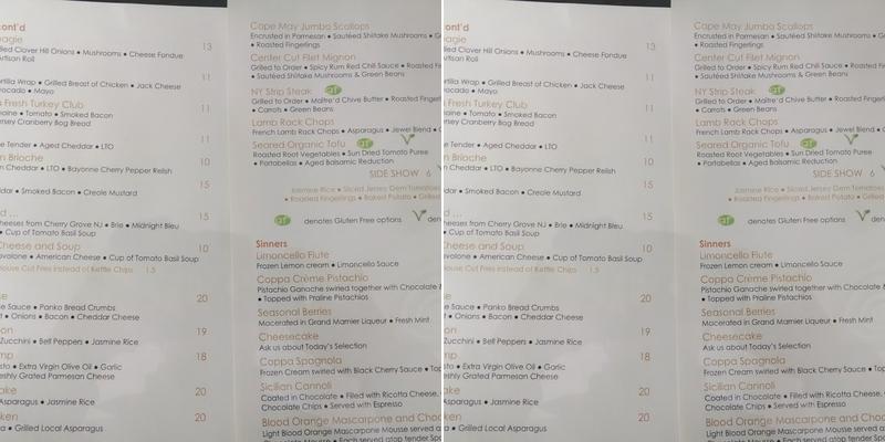 OLIO Menu
