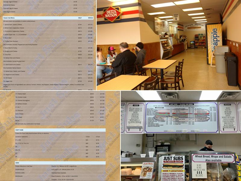 Just Subs Clinton Menu