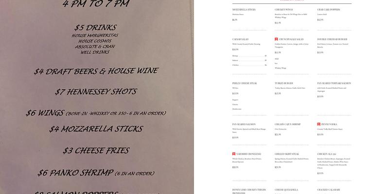 Grill350 Menu