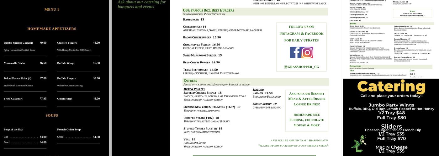 Grasshopper Menu