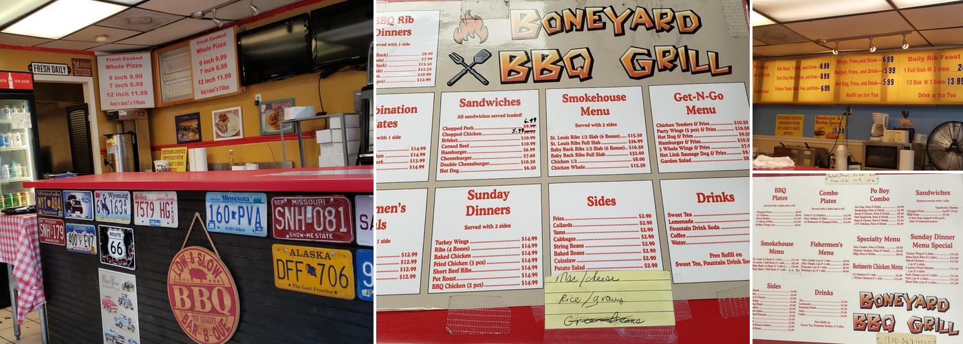 Boneyard BBQ & Grill Menu