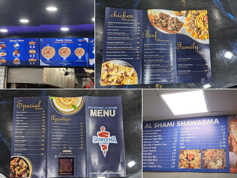 Al SHAMI SHAWARMA Menu