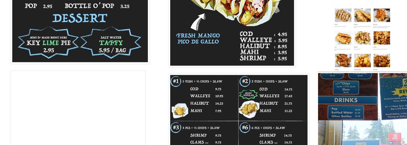 Mac's Fish / Chips / Strips Menu