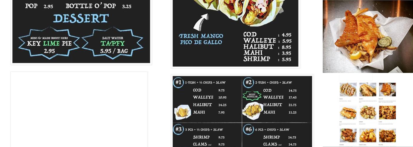 Mac's Fish / Chips / Strips Menu