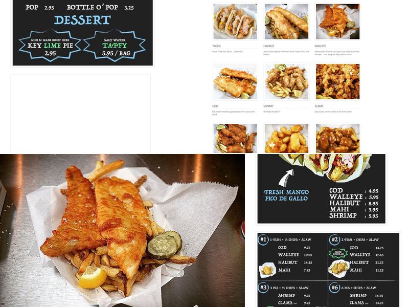 Mac's Fish / Chips / Strips Menu