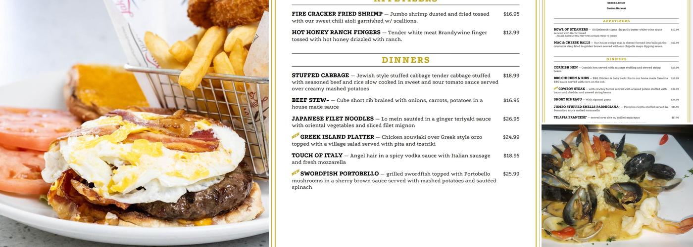 Lakeside Diner Menu