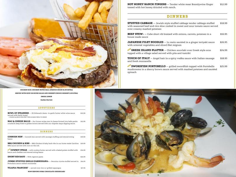 Lakeside Diner Menu