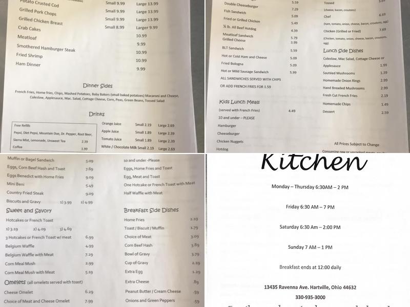 Candle's Kitchen Menu