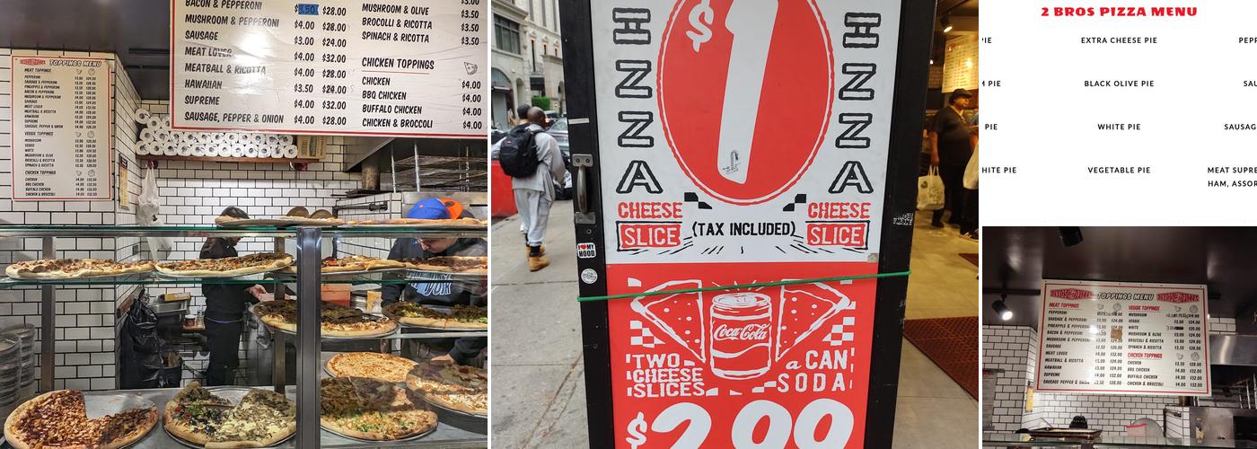 2 Bros. Pizza Menu