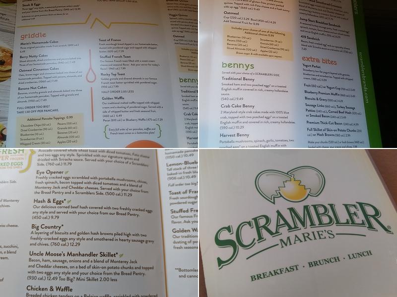 Scramblers Menu