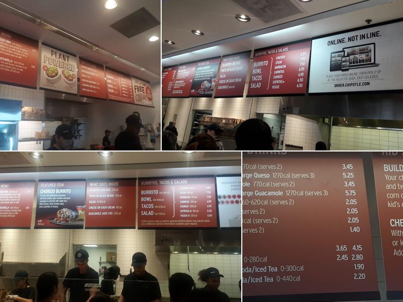 Chipotle Mexican Grill Menu
