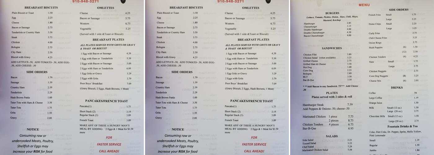 Kitchen221 Menu
