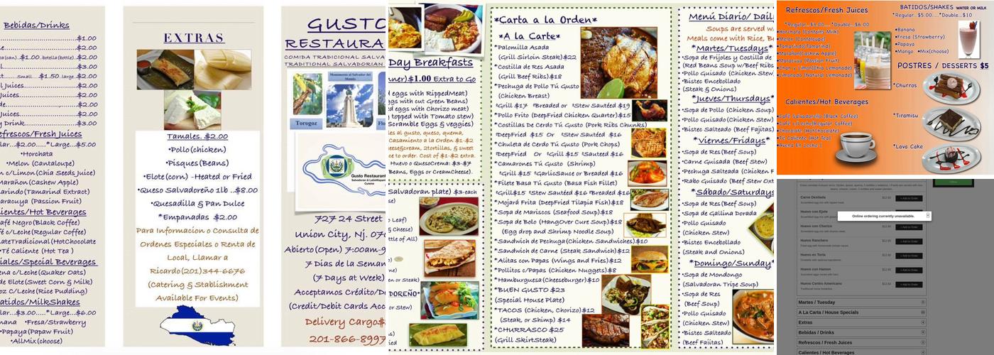 Gusto Menu