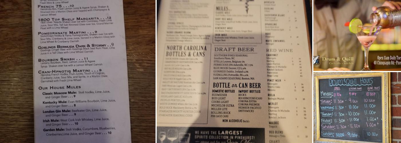 Drum & Quill Menu