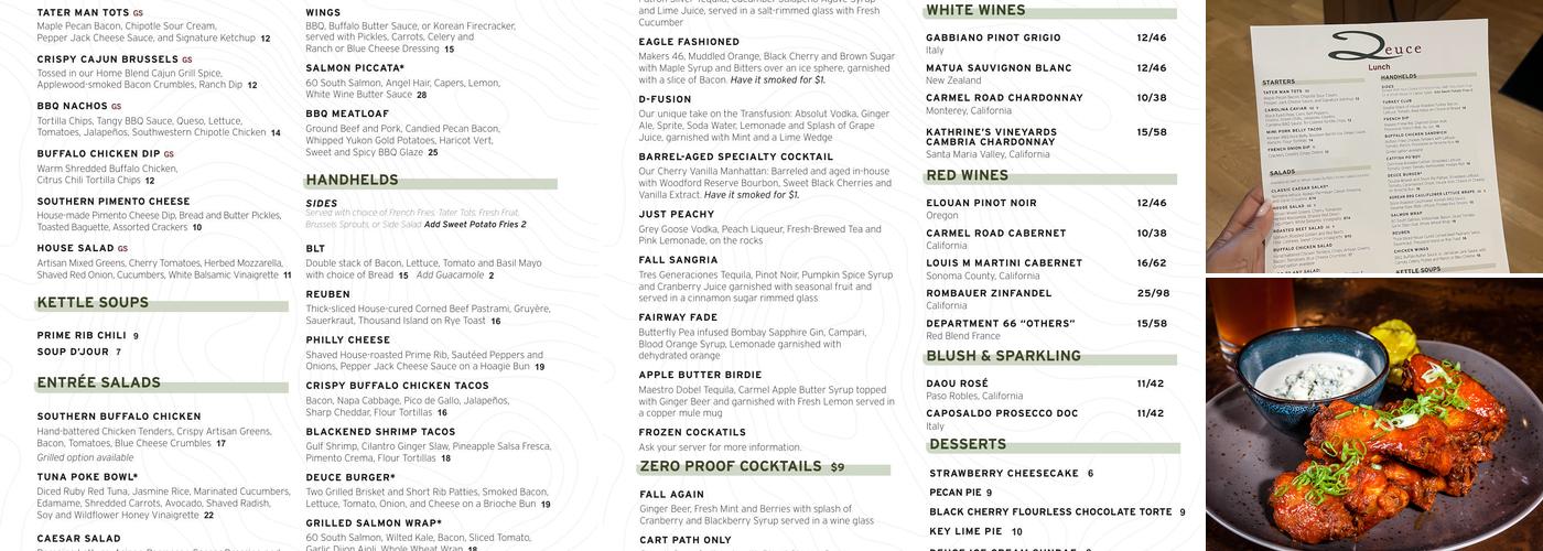 The Deuce Menu
