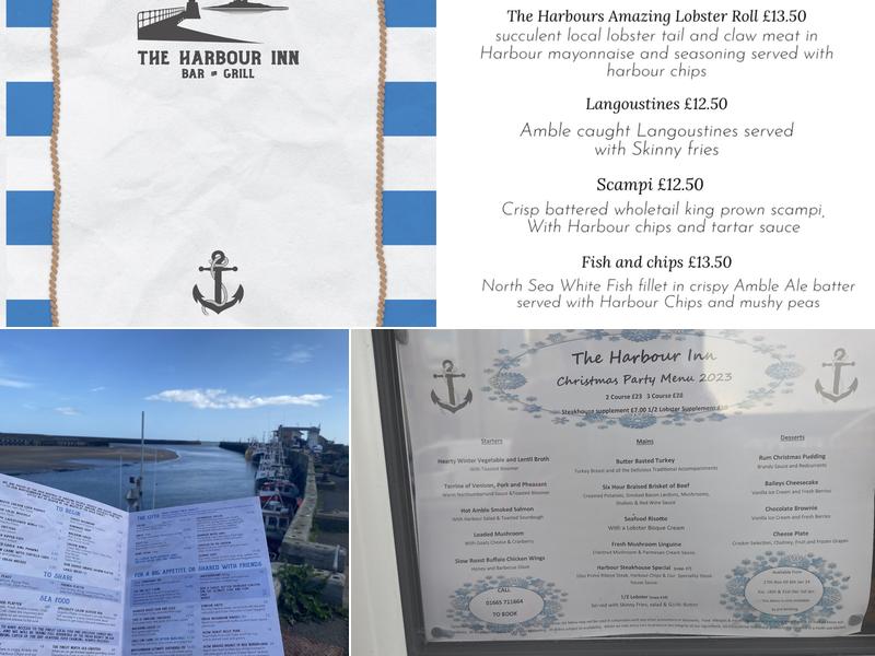 The Harbour Inn - Amble Menu