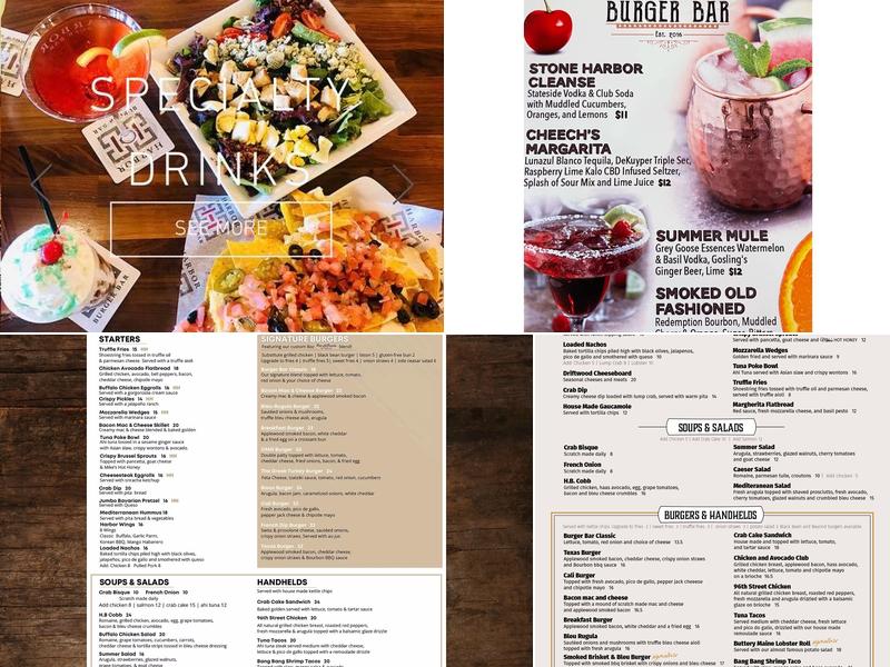 Harbor Burger Bar Menu