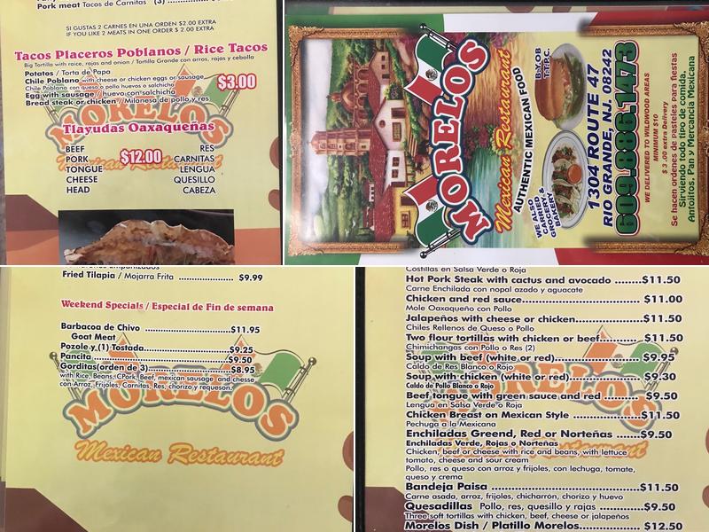 Morelos Menu