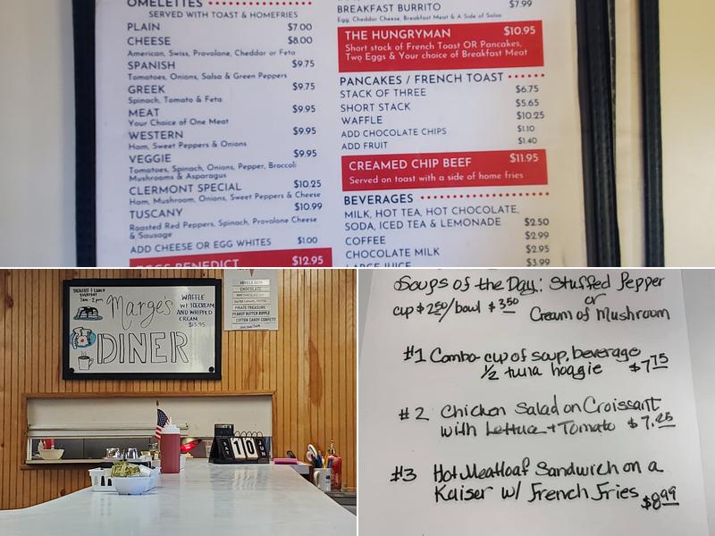 Marge's Diner Menu