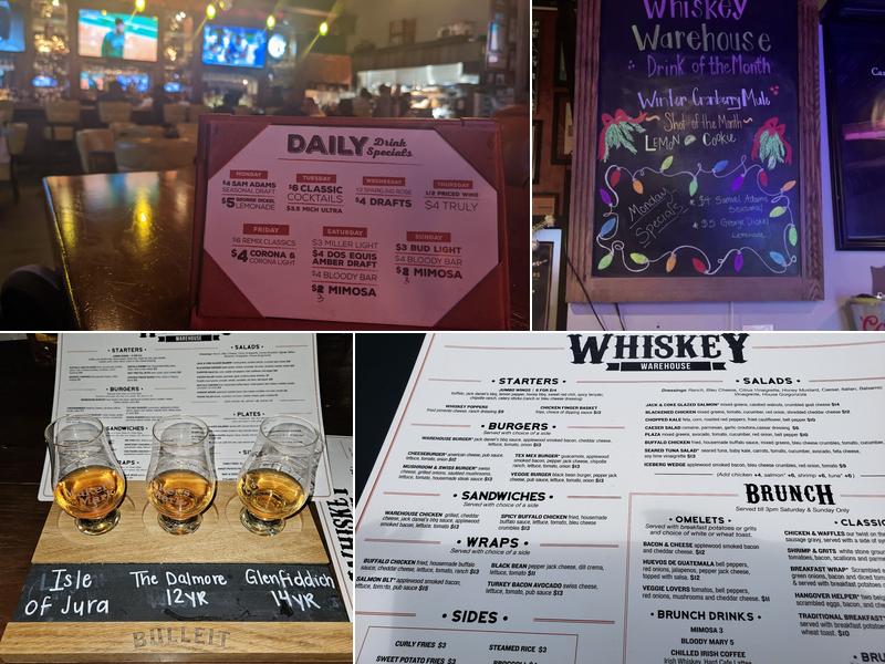 Whiskey Warehouse Menu