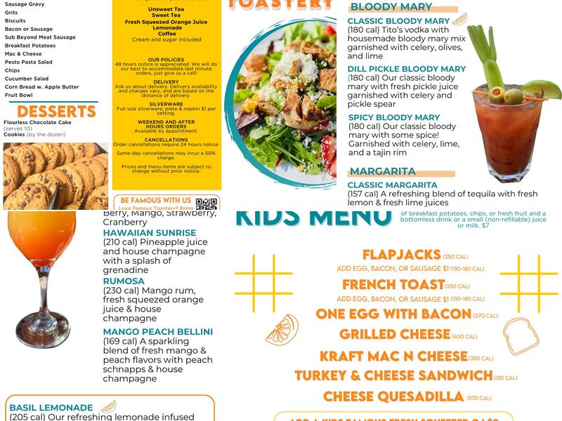 Famous Toastery Menu